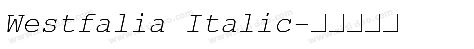 Westfalia Italic字体转换